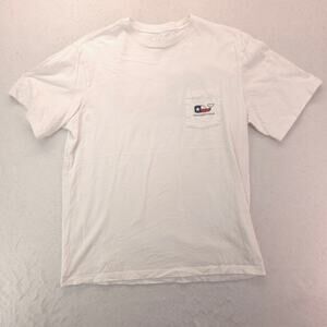 Vineyard Vines Short Sleeve Crew Neck Pocketed T-Shirt Mens Size M White